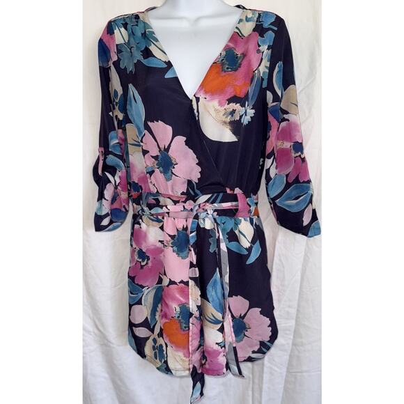 Charlie Jade Floral Romper Boho Chic Beach Club Resort Bohemian Sz S/P - Picture 1 of 13